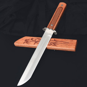 Freewolf JB-033 Katana Hunting Fixed Knife with Wooden Sheath UD408859
